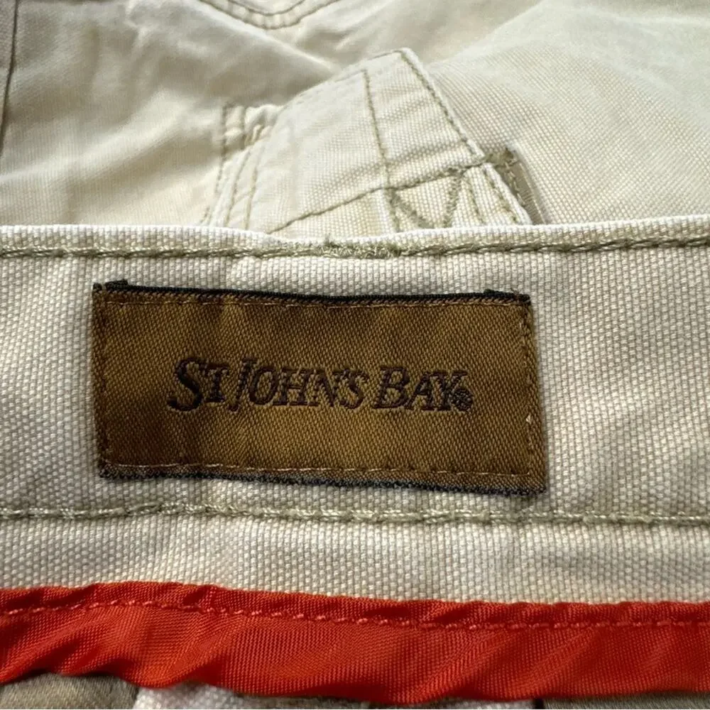 St. John's Bay Utility Cargo Pants 32x30 Khaki Workwear Outdoor